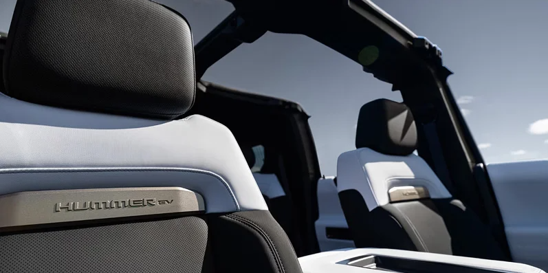 A photo of the inside of a 2026 GMC Hummer EV.