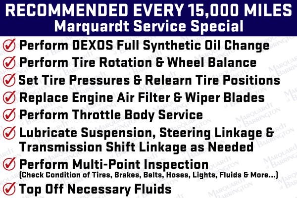 RECOMMENDED EVERY 15,000 MILES